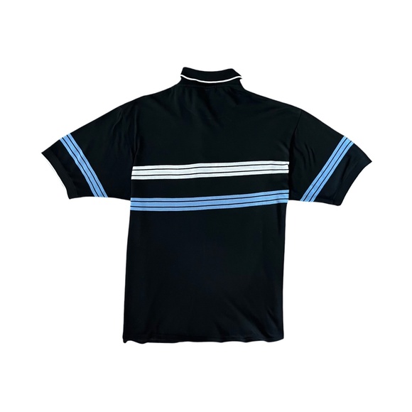 Vtg 90s Nike Embroidered Swoosh Color Block Stripe Polo Mesh Collared Shirt XXL - Picture 3 of 8